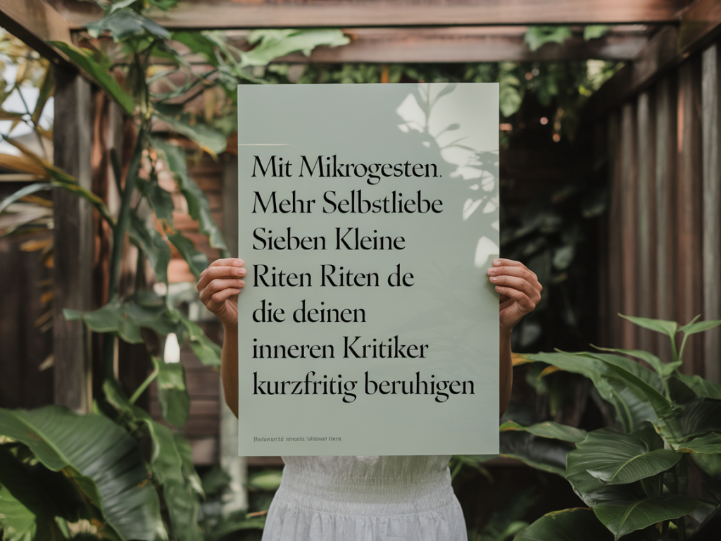 Mit mikrogesten mehr selbstliebe: sieben kleine riten, die deinen inneren kritiker kurzfristig beruhigen
