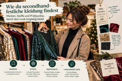 Wie du secondhand‑festliche kleidung findest: marken, stoffe und prüfpunkte, damit dein look langlebig bleibt